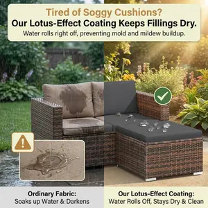 8 Pcs Bright Gray Outdoor Waterproof Sofa Cushion Cover Set All Weather Replacement Cushion Slipcover for Patio Garden Wicker Furniture Loveseat Chair #WaterproofPatioCushion #WeatherResistantCushion #OutdoorLivingEssentials #8PcsCushionSet