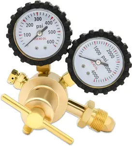 Nitrogen Regulator 0-600PSI CGA580 Inlet, 1/4-Inch Male Flare Outlet Connection,Heavy-Duty Handle,Self-reseating  Valve,Nitrogen Tank Regulator