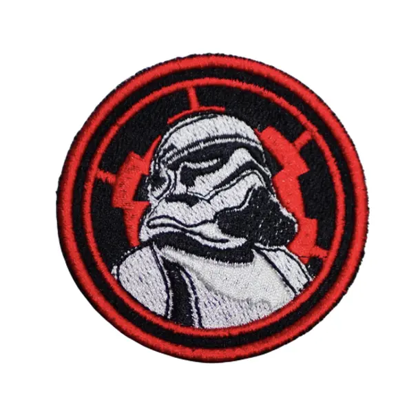 Armored Space Soldier Embroidered Patch – Sci Fi Trooper Iron-On Badge