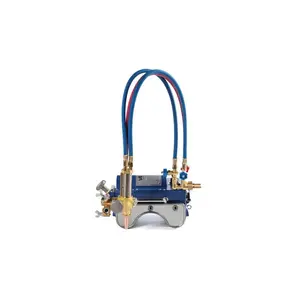 VEVOR CG2-11Y Manual Pipe Cutting Machine, 0.2-2 Thick Pipe Beveling Machine with 82-in Chain, 0-45 Adjusted Angle Gas Cutting Machine with 3 Tips, Portable Torch Beveling Gas Cutter