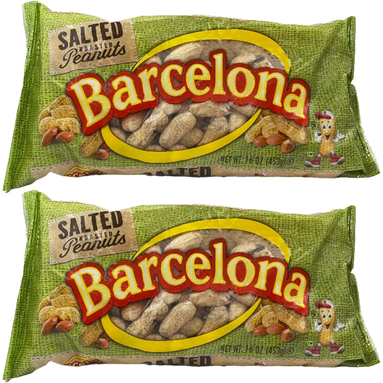 Barcelona Nut - Salted & Roasted Peanuts In Shell - 2 Pounds - Old Fashioned Peanuts