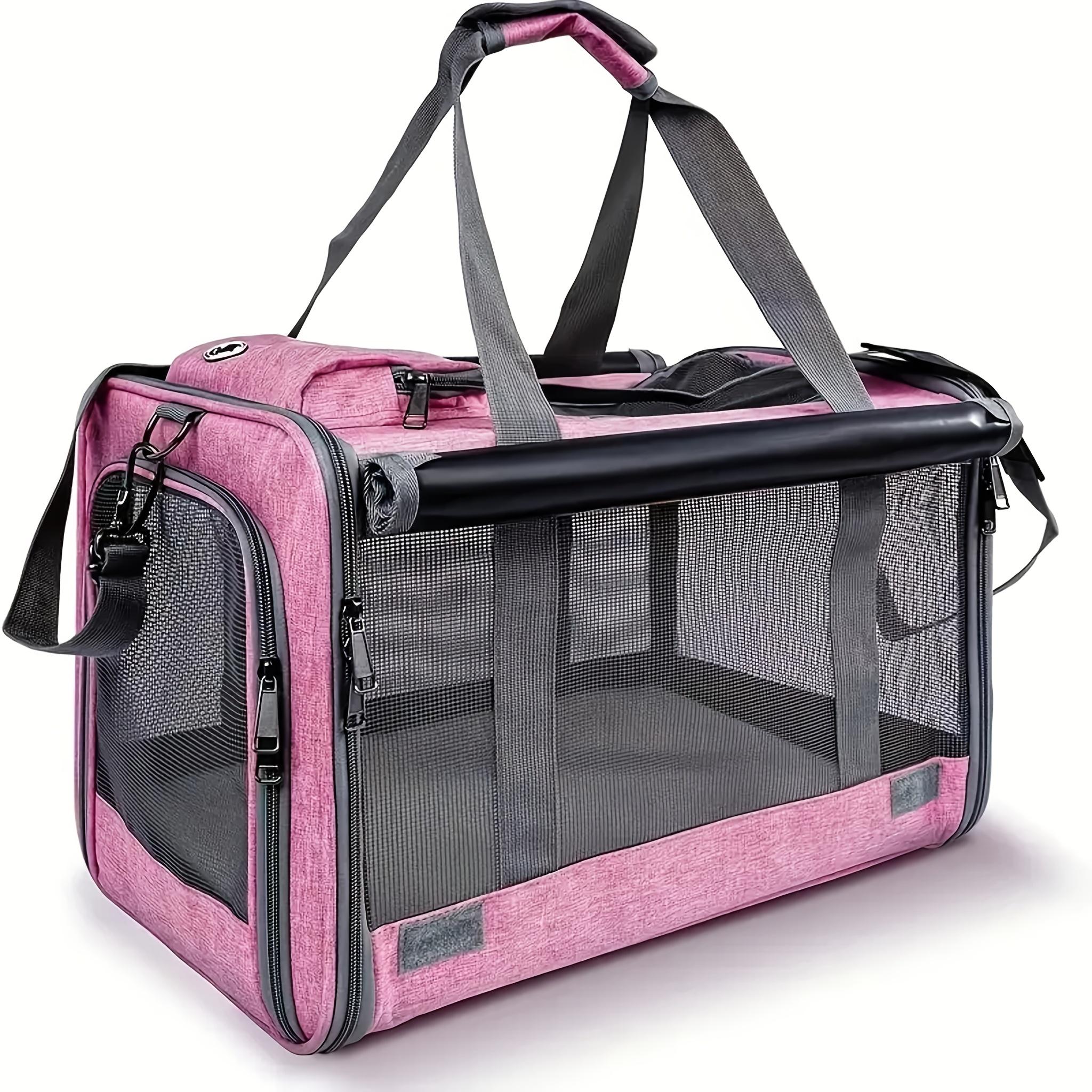 Foldable Travel Pet Carriers Car Bags for Medium Cats And Small Dogs - Durable, Breathable,  with Privacy Features, Easy to Carry, Zipper Closure, Portable Pet Crates, Privacy Pet Bags, Oxford Cloth Pet Cages, Dog Travel Bags