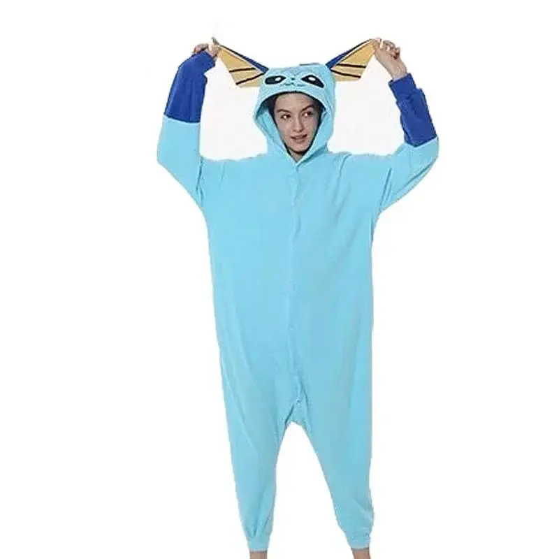 Vaporeon Onesie For Adults Anime Cosplay Costume Women One-Piece Kigurumi Pajamas Men Christmas Full Body Pijama Cartoon Gift