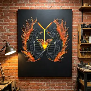 2D Frameless Canvas Wall Art, Waterproof Creative Print Poster, Home Decor for Living Room and Bedroom, No Frame, Only Canvas