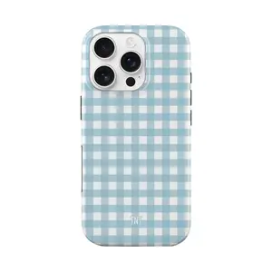 Blue Skies Gingham Tough MagSafe Phone Case