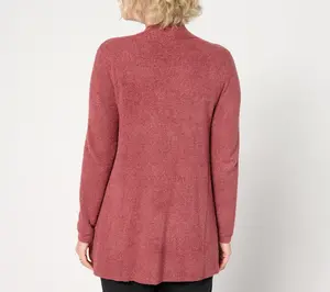 QVC Women's CozyChic Lite Ribbed Island Wrap Cardigan, Barefoot-Style Regular-Fit Knit Top