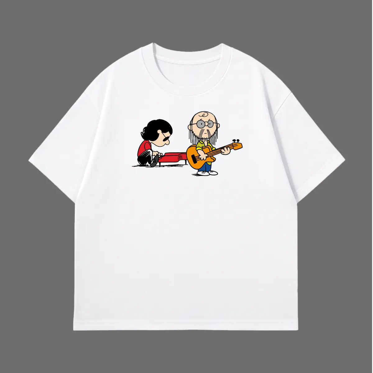 [SALE UP TO 50%] Vintage Stely Dan Cartoon Music Band Graphic T Shirt | Funny Retro Guitar Unisex Tee