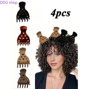 4-Pack Hair Root Lift Clips, No-Crease Volume Styling Tools, Fluffy Hair Accessory for Thick Curly Hair, Women Daily Hairstyle Makeup Essential Clips