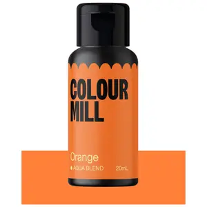 Colour Mill Aqua Blend Water-Based Food Coloring 20 Milliliters, Orange colour  mill