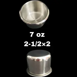 7 Oz Stainless Steel Round Mold 2-1/2x2 inch Perfect for Baking and Cooking