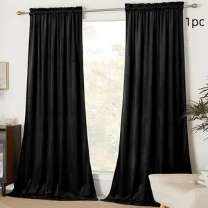 Thick Velvet Thermal Blackout Curtains, Heavy Curtain Winter-Proof Light Blocking Noise Reduction Double Layer Drapes, Energy Saving for Bedroom & Living Room