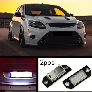 💡🚗 2 Pcs LED License Plate Light | Fit 2003-2007 Ford Focus C-MAX I/2003-2008 Focus MK2 ✅ 6500K High Bright White Light ✅ FCC Certified Error Free ✅ No Wiring Easy Installation ✅ Energy Saving Low Power | Night Safety Upgrade!