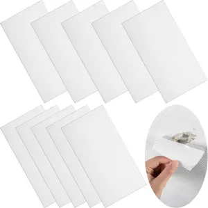 10 count Bathtub Hole Patch Siding Wall Repair Kit  Patch Holes  Tools Self Adhesive White Tape for Cracked Pool Liner Roof Skylight and Vinyl Skirting(White)