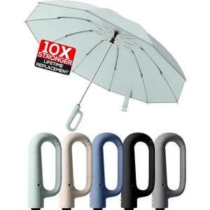 Travel Compact Inverted Umbrella with Ring Buckle, Portable Large  Windproof Reverse Reflective Umbrellas for Rain & Sun