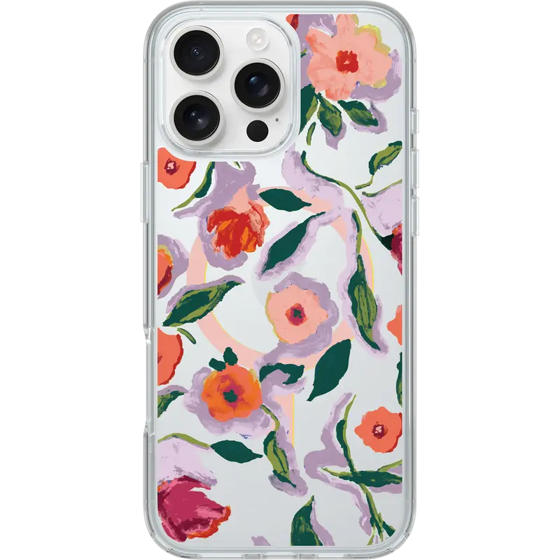 OtterBox iPhone 16 Pro Max Case Symmetry Series Clear for MagSafe Confetti of Blossoms