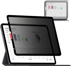 Fully Removable Privacy Screen Protector Compatible with IPad Pro 12.9 inch 2018/2020/2021 5th 4th 3rd Generation, Anti-Spy Filter [Landscape Privacy][Compatible with Apple Pencil][Anti-Glare]
