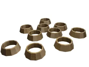 10 Copper Display Rings for 3/4" to 1" Marbles lot 8800
