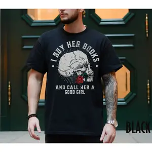 Men's Dark Romance T-shirt, Sweatshirt, Hoodie, I Buy Her Books And Call Her A Good Girl Book Lover Gift For Husband Villain Lover Shirt Smut Reader Bookish Tee