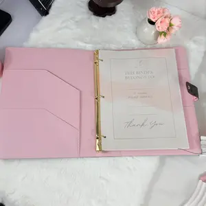 3 Ring Checkered Binder Letter PU Leather 1 inch with 8.5 x 11 Inch Loose Leaf Note Paper for Students Professionals