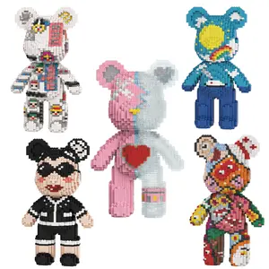 Small Bear Building Blocks Set — 3D Micro Building Block Model, Bear Collectible & Perfect Gift for Bear Lovers & Adults | YaoYaoPlay