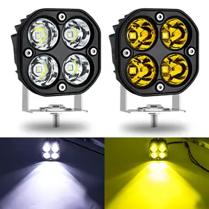 40w Square Clover LED Pods, & Hi/lo Beam, Waterproof Off-Road Driving Lights for Cars Motorcycles Suvs Utvs, Durable Lighting Solution