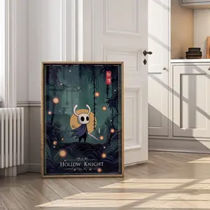 Hollow Knight Gaming Poster, Minimalist Gaming Room Wall Decor, Computer Game Wall Art, Gamer room Decor