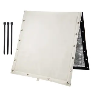 VEVOR Fiber Cotton Well Head Pump Cover,  24''W x 24''H, Pipe Insulation Cover Sprinkler Cover for Outside Backflow Valve Cover, 600D PVC Oxford Polyester Surface Aluminum Film Thermal Insulation Layer