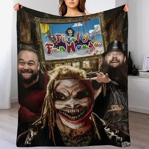 B-ray Wyatt Blanket Super Soft Warm Flannel Blanket Suitable for Bed Sofa Sofa Bedroom Living Room Sofa Four Seasons Suitable for Napping Home Decor Bedding Artwork