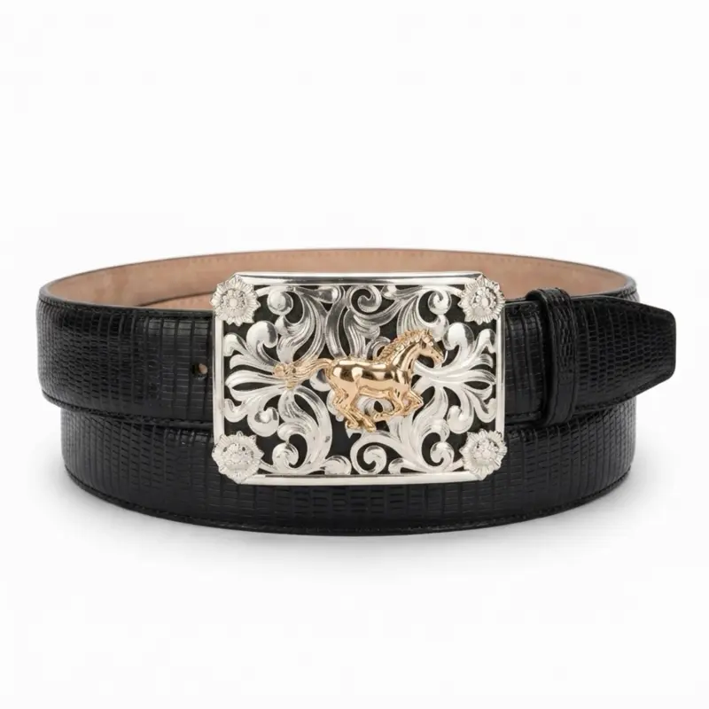 Leather Belts for Men, Western Concho Style Accessory, Practical and Versatile for Casual Daily Fashion, Western Concho Belts, Male, Men's Leather Belt
