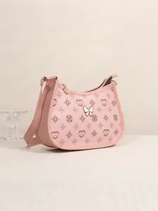 Butterfly Print Shoulder Bag for Women New Trendy Crossbody Underarm Handbag Cute Aesthetic Small Purse Chic Versatile Everyday Bag for Work Commute Travel Casual Fashion