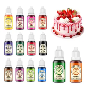 14 Oil-Based Food Coloring for Chocolate 10ml Colors Set Edible Oil Food Dye for Baking Cake Cookie Icing Fondant Meringues Decorating Chrismass Birthday 35 Fl. Oz Bottles Bake