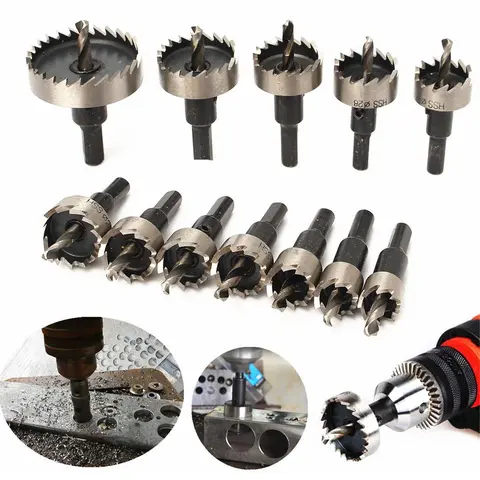 GJANSH 5Pcs 16-30mm HSS Hole Saw Cutter, Drill Bits Set Heavy Duty Tool Kit for Stainless Steel, Aluminum Alloy, Plastic and Wood SnapFixMate