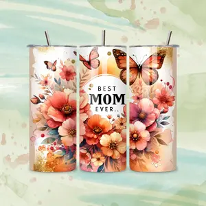 Personalized Skinny 20 oz Tumbler Custom Double Walled Stainless Steel Durable Design with Slide Spill Proof Lid Vacuum Insulated Metal Plastic Straw Included Flasks Drinkware