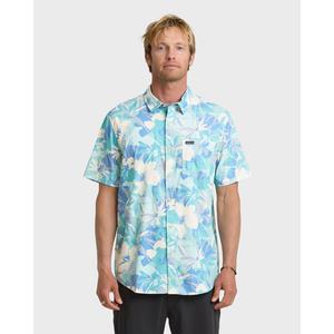 Quiksilver | Interact Floral Classic Short Sleeve Shirt | Men's 100% Cotton Chest Pocket Lightweight | Surf & Swim & Sun Protection