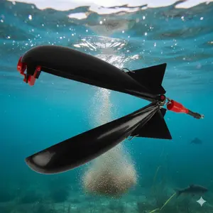 Multi-Size Rocket Feeder for Distant Casting and Bottom Fishing, Carp Catfish Bait Dispenser Float Sinker with Pellet Launch Stand, Lakes Rivers Fishing Gear