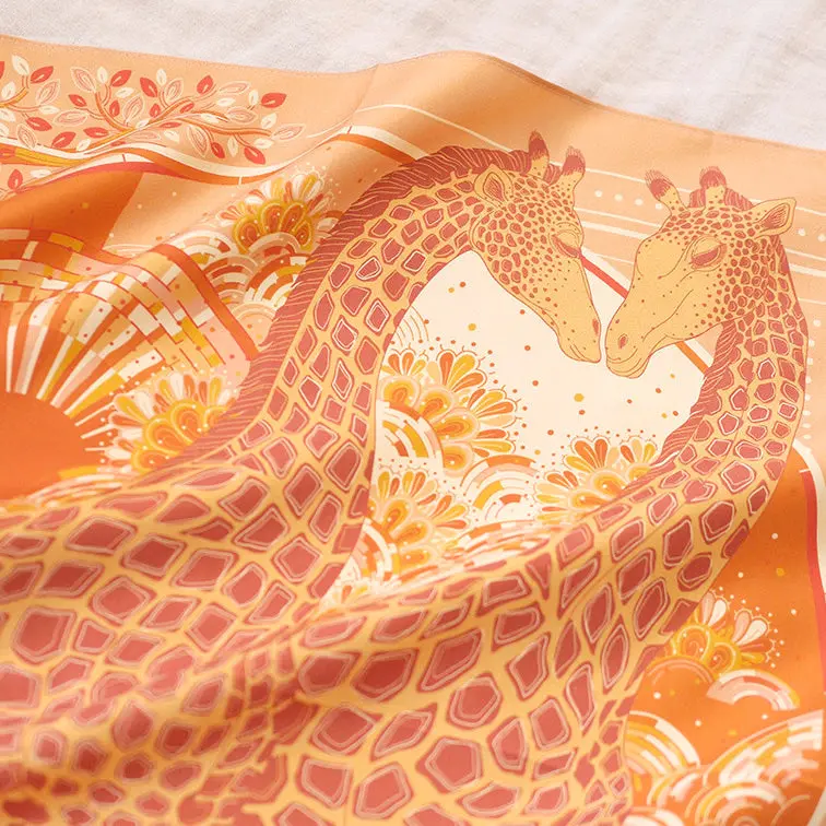 Giraffe Silk Twill Scarf