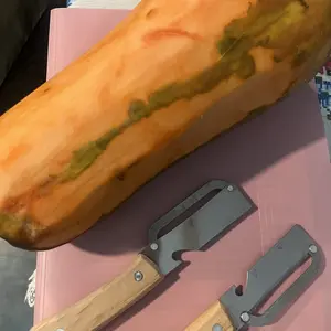 2PCS Kitchen Multi-Function Stainless Steel Thickened Fruit Peeler Knife for Sugar Cane and Pineapple Skin Removal Special Tool