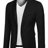 COOFANDY Mens Sport Coat Casual Blazer One Button Business Suit Jacket Classic Menswear Fashion Outfit Vneck Long Sleeve