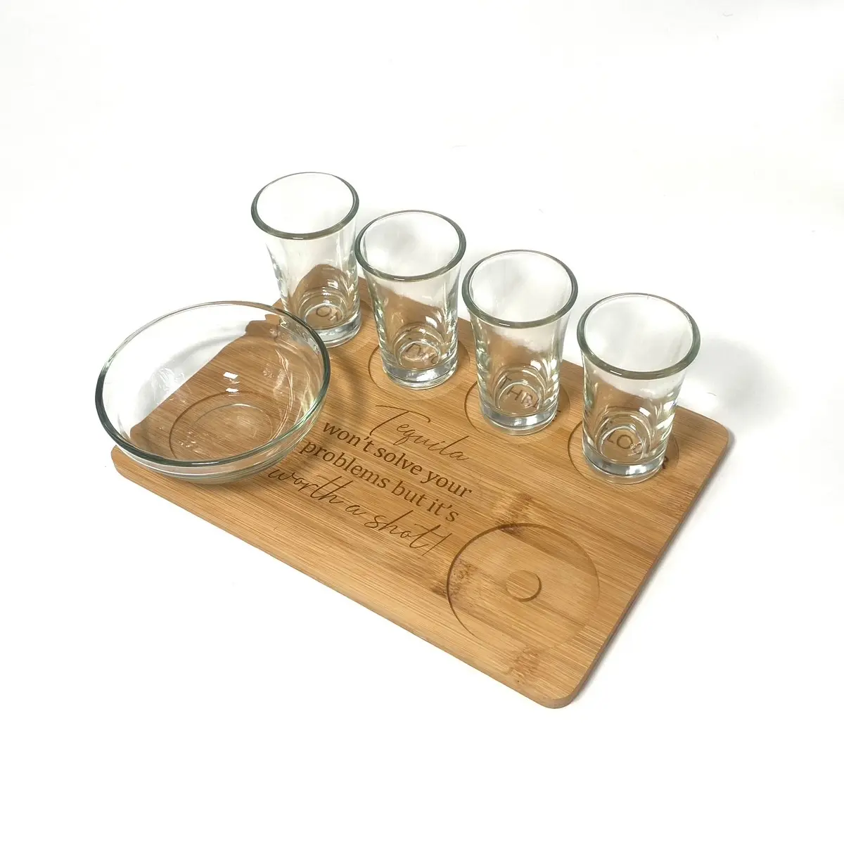 Bamboo Tequila Flight Tray