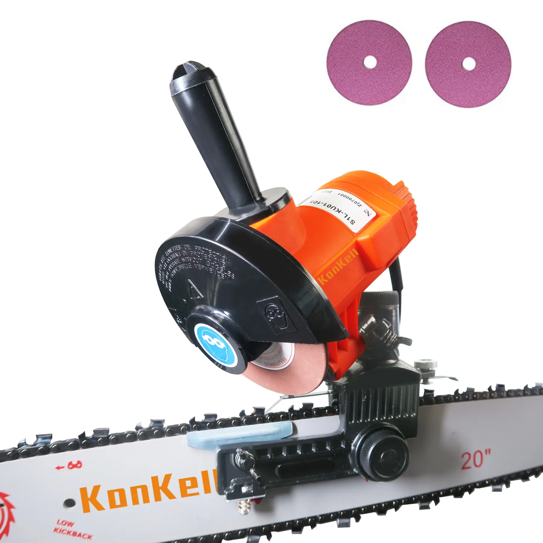 Clamp-On Electric Chainsaw Chain Sharpener,Grinder,Disassembly-free,Portable Chain Grinding Tool, Electric Chainsaw Sharpener Jig Kit