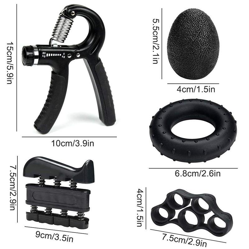 Adjustable Grip Set Hand Trainer Grip Ring Finger Exerciser Combination Fitness Supplies Five-piece Set (Free Storage Belt) Resistance Kit