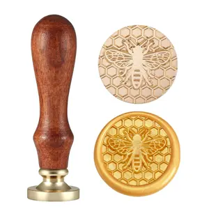 Bee & Honeycomb Wax Seal Stamp, Vintage Sealing Stamp for Wedding Invitations, Scrapbooks, Gift Wrapping Boxes or Other DIY Project