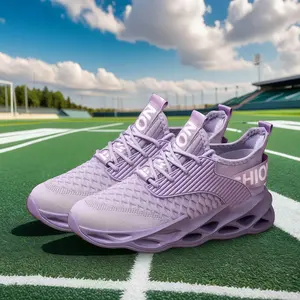 Women's Sporty Low-Top Lace-Up Athletic Trainers - Spring & Fall Elegant Casual Shoes, Round Toe, Thick Sole, Lightweight Design, Breathable Mesh Upper for Outdoor Running