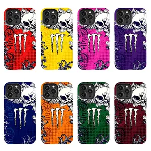 Monster Energy-Themed Phone Case — Soda-Patterned, Shockproof Hard Case; Durable Protective Cover Compatible with iPhone 11–17 Pro Max/Plus Series and Samsung Galaxy S23– Series