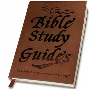 66-page Bible Study Guide, Daily Devotional Journal Strengthens Faith, Ideal for Personal Group Study and Prayer, Notebook,Christian Gift (A5, PU Leather Cover)