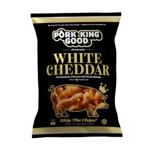 Pork King Good White Cheddar Pork Rinds 3 oz - Single Bag