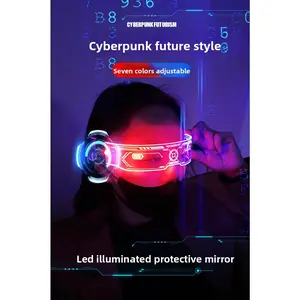Fashion Luminous Decorative Glasses Neon Light Decoration LED Sunglasses For Nightclub DJ Dance Music Rave Costume Night