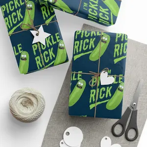 I'm Pickle Rick and Morty High Definition Funny Cartoon Birthday Gift Wrapping Paper Holiday
