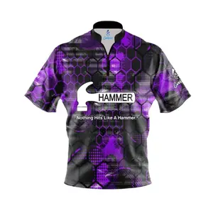 Hammer Purple Honeycomb Quick Ship CoolWick Bowling Jersey
