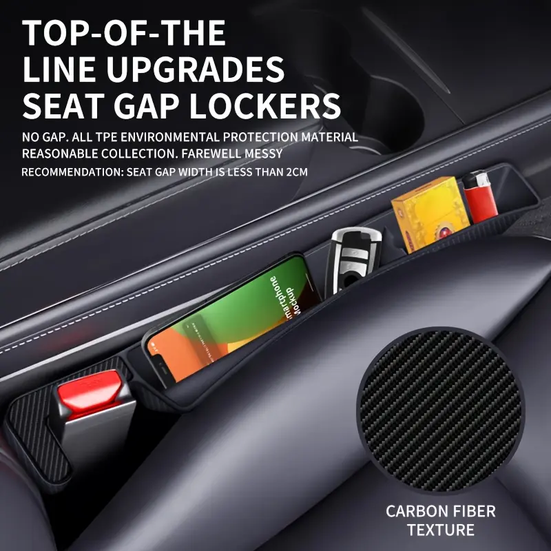 Car seat gap storage box Car clip storage box Edge seam leak proof plug strip storage box Interior supplies, Car Storage Organizers, Car Console Organizer